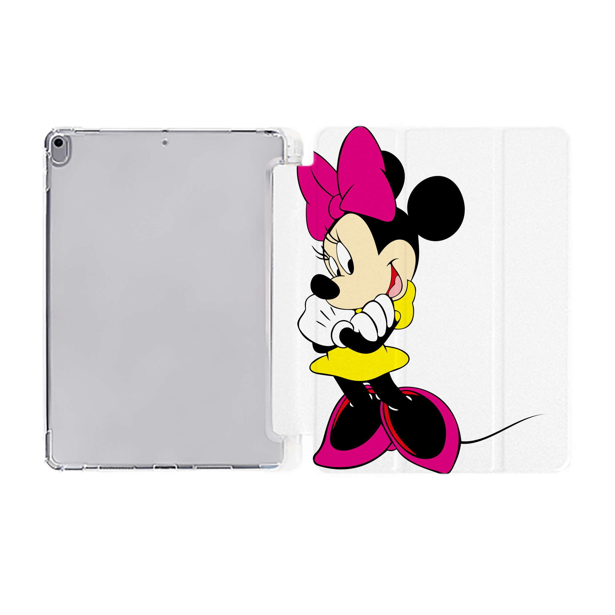 （画像用） ミッキーマウス Mickey Mouse IPad ケース ペン収納付き 三つ折りスタンド PUレザー×シリコン 対応機種9.5/10.5/10.9インチ